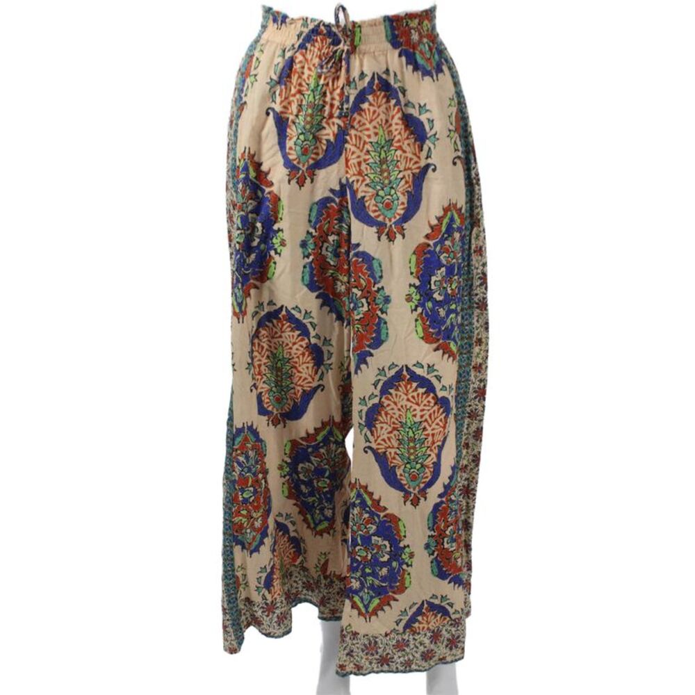 BOTEH Womens Harem Pants Multicolor Paisley Cotton Drawstring Size 4